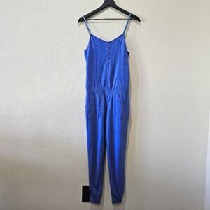 RVCA Blue Jumpsuit with Relaxed Fit and Tapered Legs